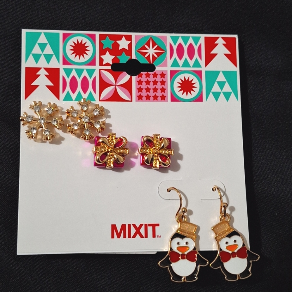 3 pairs of Holiday earrings